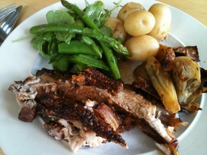 Belly of pork with braised fennel